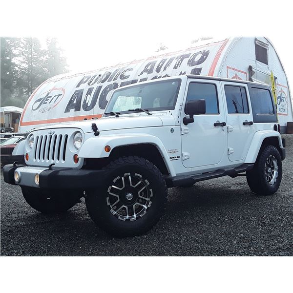 C6A --  2011 JEEP WRANGLER UNLIMITED SAHARA 4X4, White, 227243 KM's, "No Reserve"