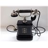 Image 1 : Antique Black Jydsk Crank Table Top Pillar Phone, 1890-1920 Made In Denmark
