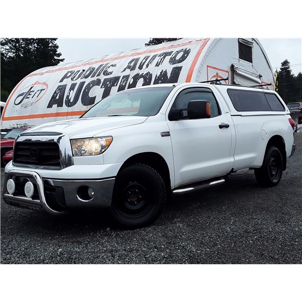 A5 --  2008 TOYOTA TUNDRA, White, 232803 KM's  "NO RESERVE"