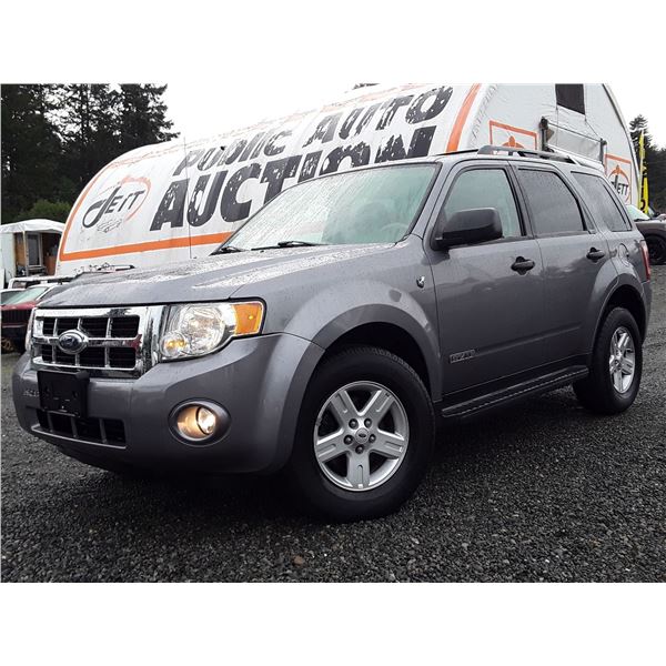 E1 --  2008 FORD ESCAPE HEV HYBRID, Grey, 123083 KM's