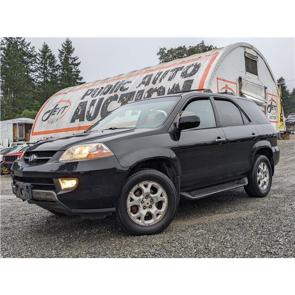 D1 --  2002 ACURA MDX TOURING AWD, Black, 287747 KM's