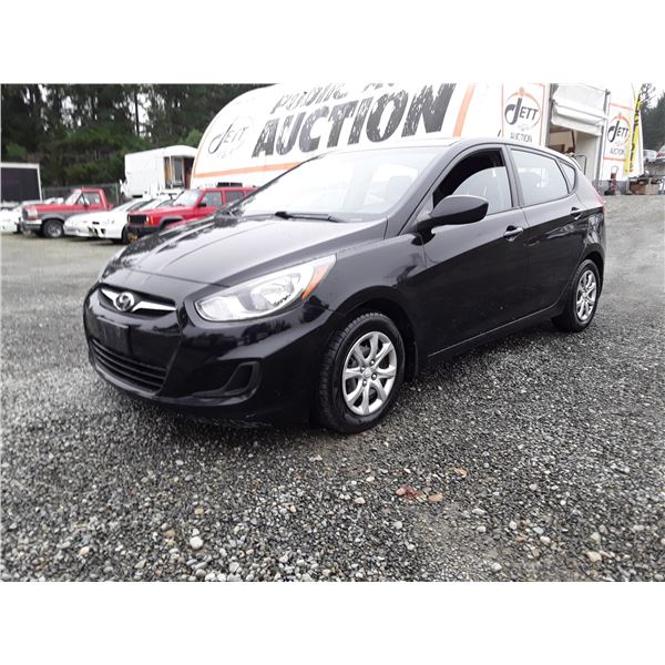 B2 --  2012 HYUNDAI ACCENT GLS , Black, 162544 KM's