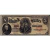 Image 1 : 1907 $5 Woodchopper Legal Tender Note