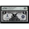 Image 1 : 1899 $1 Black Eagle Silver Certificate Note Fr.230 PMG Gem Uncirculated 65EPQ