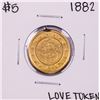 Image 1 : 1882 $5 Liberty Head Half Eagle Gold Love Token Coin
