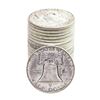 Image 2 : Roll of (20) Brilliant Uncirculated 1961 Franklin Half Dollar Coins