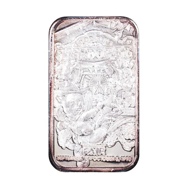 1993 L.A. County Fair Montclair, CA Limited Edition 1oz .999 Fine Silver Art Bar
