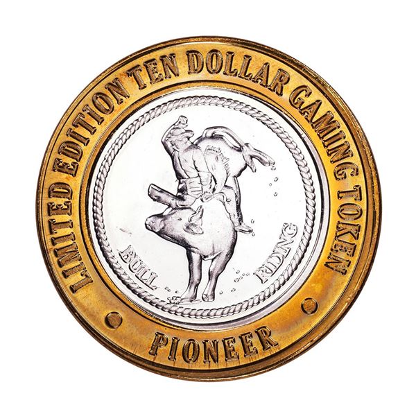 .999 Silver Pioneer Hotel & Gambling Hall $10 Casino Limited Edition Gaming Token