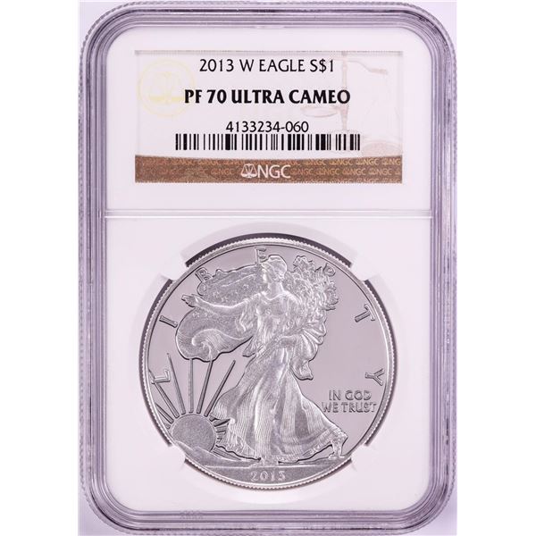 2013-W $1 Proof American Silver Eagle Coin NGC PF70 Ultra Cameo