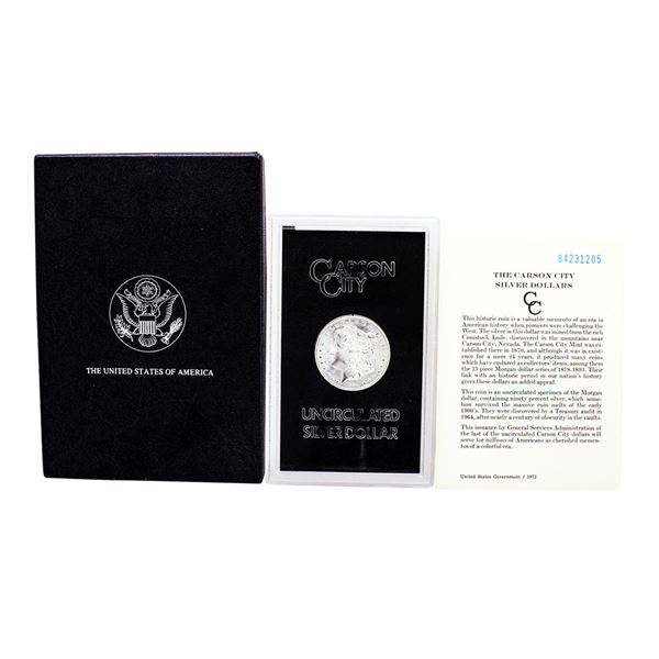 1884-CC $1 Morgan Silver Dollar Coin GSA Hoard Uncirculated w/Box & COA