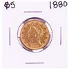 Image 1 : 1880 $5 Liberty Head Half Eagle Gold Coin