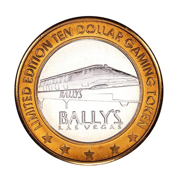 .999 Silver Bally's Las Vegas, Nevada $10 Casino Limited Edition Gaming Token