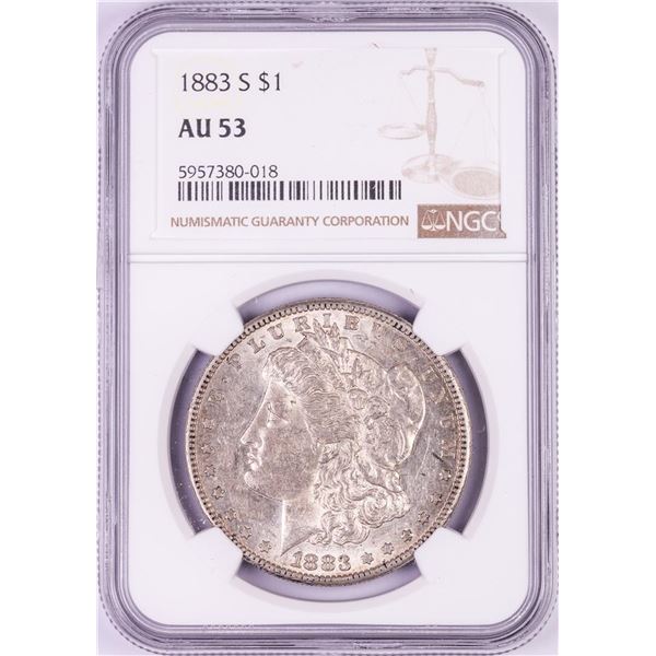 1883-S $1 Morgan Silver Dollar Coin NGC AU53