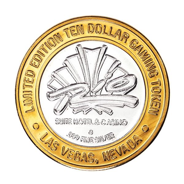 .999 Silver Rio Suite Hotel & Casino Las Vegas $10 Limited Edition Gaming Token