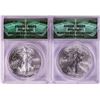 Image 1 : Lot of 2016(P) & 2016(S) $1 American Silver Eagle Coins ANACS MS69
