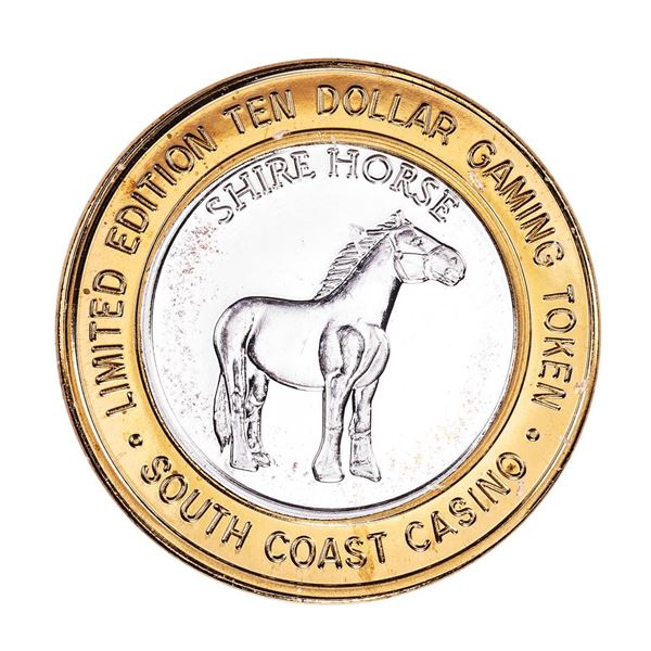 .999 Fine Silver South Coast Las Vegas, Nevada $10 Limited Edition Gaming Token