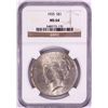 Image 1 : 1925 $1 Peace Silver Dollar Coin NGC MS64