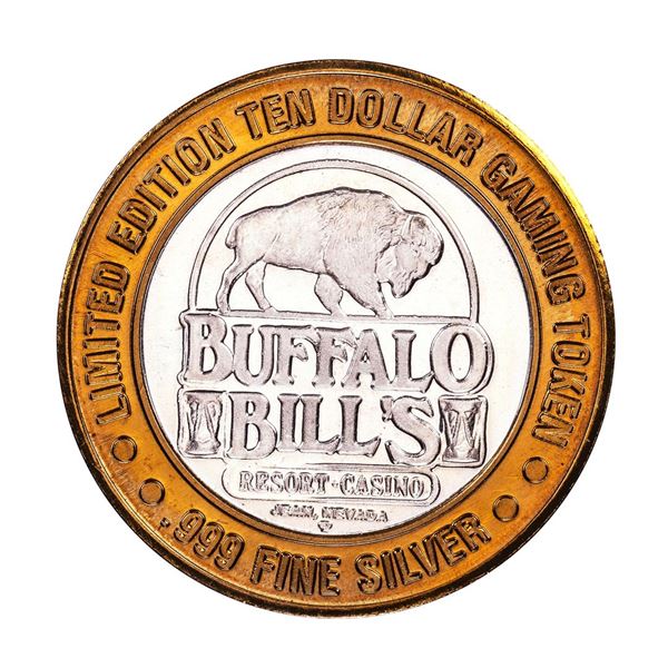 .999 Silver Buffalo Bills Resort & Casino $10 Limited Edition Gaming Token
