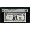 Image 1 : 1935F $1 Silver Certificate Note Fr.1615 PMG Gem Uncirculated 66EPQ