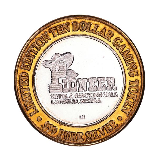 .999 Silver Pioneer Hotel & Gambling Hall $10 Casino Limited Edition Gaming Token
