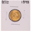 Image 1 : 1898 $2 1/2 Liberty Head Quarter Eagle Gold Coin