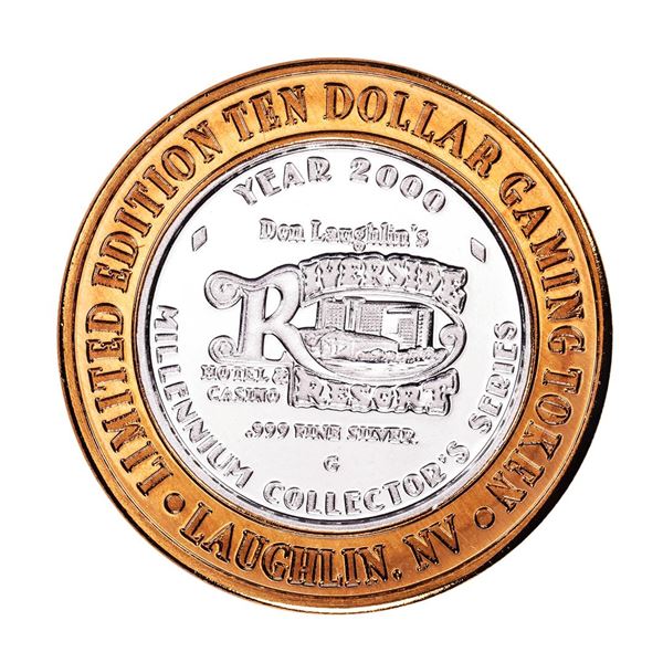 .999 Silver Riverside Resort Casino Laughlin, NV $10 Limited Edition Gaming Token