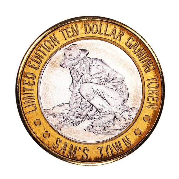 .999 Silver Sam's Town Las Vegas, Nevada $10 Limited Edition Casino Gaming Token