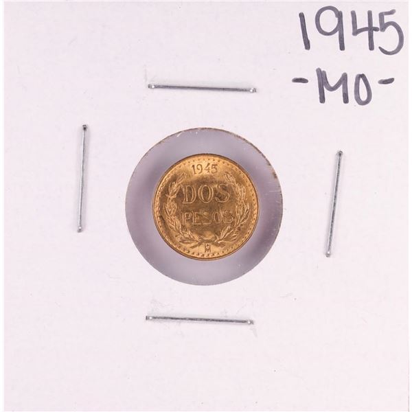1945 Mexico Dos Pesos Gold Coin