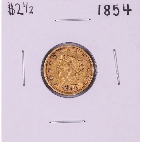 1854 $2 1/2 Liberty Head Quarter Eagle Gold Coin