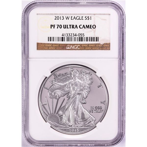 2013-W $1 Proof American Silver Eagle Coin NGC PF70 Ultra Cameo
