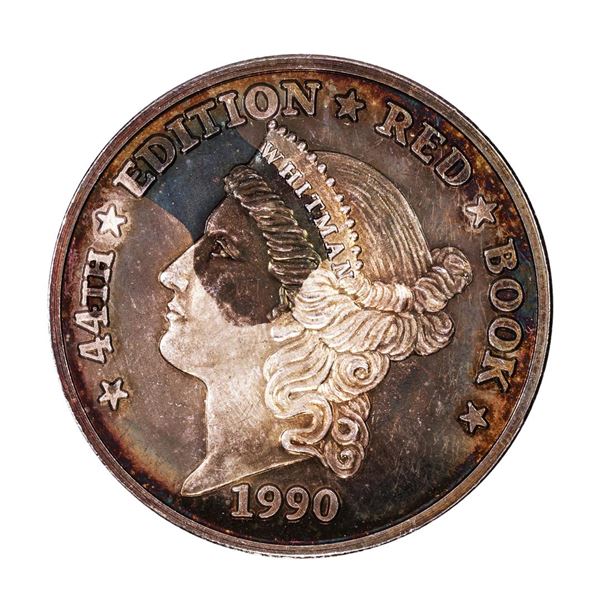 1990 Whitman 44th Edition Red Book 1 Troy Ounce Silver Round