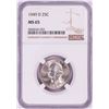 Image 1 : 1949-D Washington Quarter Coin NGC MS65