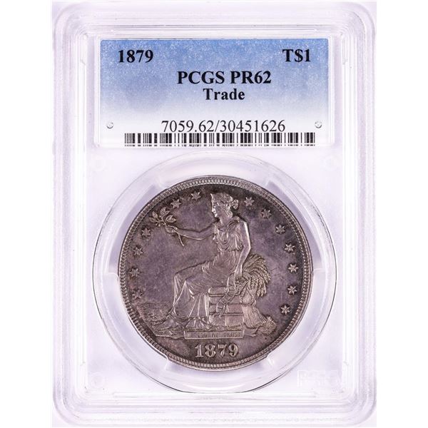 1879 $1 Proof Trade Silver Dollar Coin PCGS PR62