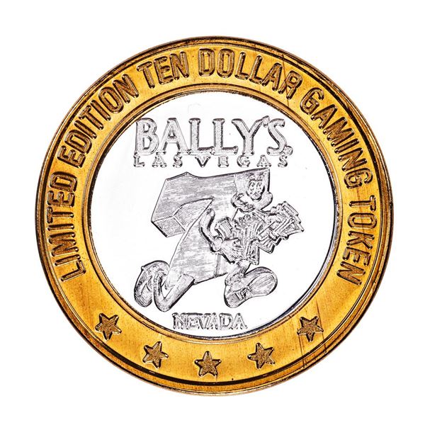 .999 Silver Bally's Las Vegas, Nevada $10 Casino Limited Edition Gaming Token