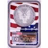 Image 2 : 2019-W $1 Proof American Silver Eagle Coin NGC PF70 Ultra Cameo Congratulations Flag