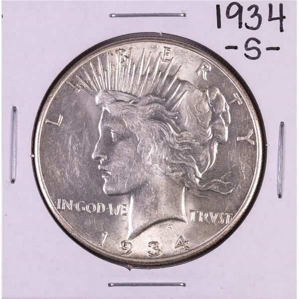 1934-S $1 Peace Silver Dollar Coin