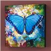 Image 2 : Simon Bull "Blue Morpho" Limited Edition Giclee On Canvas