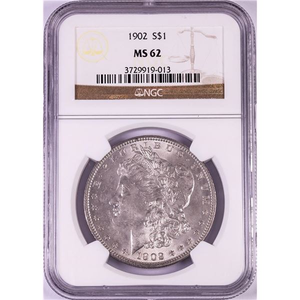 1902 $1 Morgan Silver Dollar Coin NGC MS62
