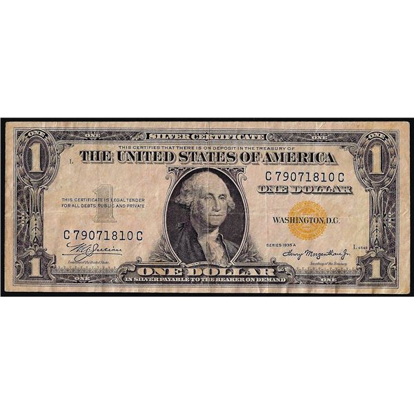 1935A $1 North Africa WWII Emergency Issue Silver Certificate Note