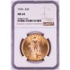 Image 1 : 1926 $20 St. Gaudens Double Eagle Gold Coin NGC MS64