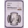 Image 1 : 1878-S $1 Morgan Silver Dollar Coin NGC MS64