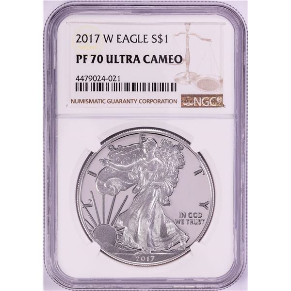 2017-W $1 Proof American Silver Eagle Coin NGC PF70 Ultra Cameo