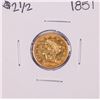 Image 1 : 1851 $2 1/2 Liberty Head Quarter Eagle Gold Coin