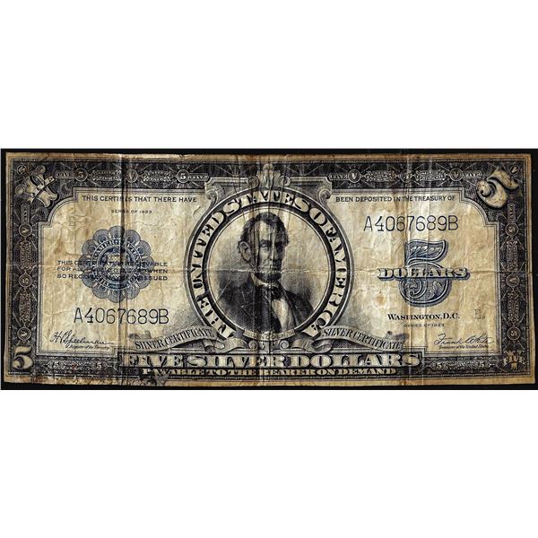 1923 $5 "Porthole" Silver Certificate Note