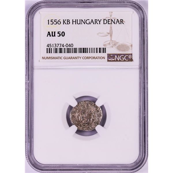 1556 KB Hungary Denar 'Madonna and Child' Coin NGC AU50