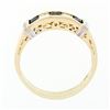 Image 7 : Estate 14K Two Tone Gold 1.15 ctw Square Channel Set Sapphire & Diamond Band Rin