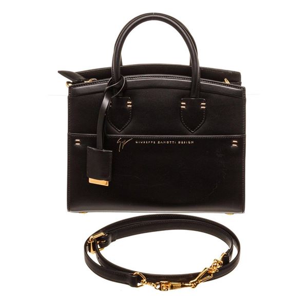 Giuseppe Zanotti Black Leather Angelin Shoulder Bag
