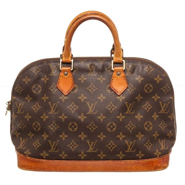 Louis Vuitton Brown Monogram Canvas Alma MM Satchel Bag