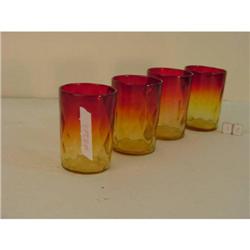 Amberina Art Glass Tumblers