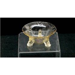 Amber Glass Footed Sauce Bowls